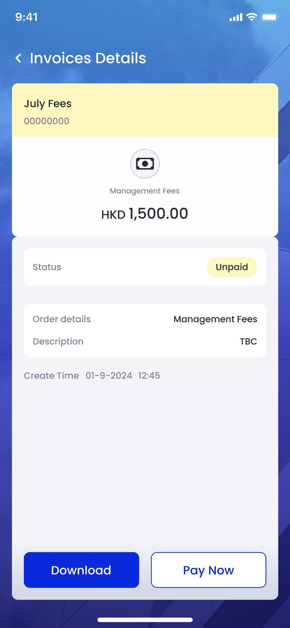 Management-fee billing and payment (2/2)
