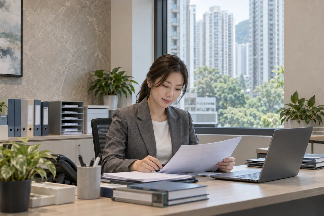 Property management office prepared for monthly billing administration